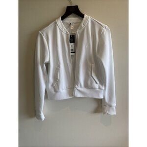 "NEW Adidas Women's Knitted Golf Jacket XS White, Soft Double‎ Knit, HS8975